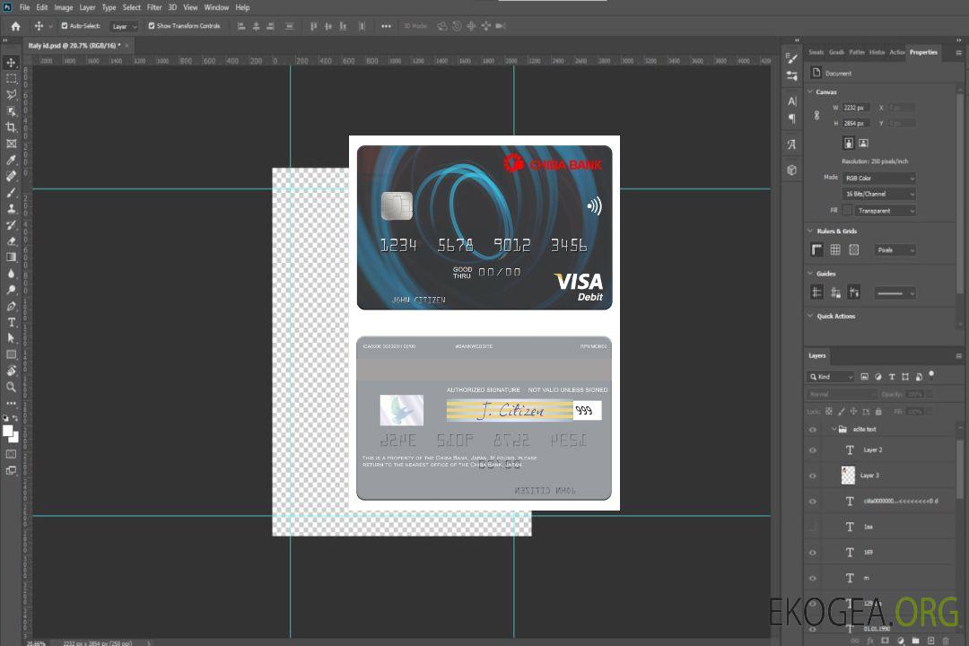 Carte de débit visa de la Japan Chiba Bank template Carte de débit visa de la Japan Chiba Bank template